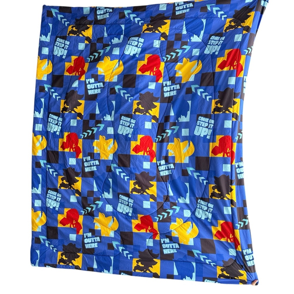Sonic the Hedgehog Reversible Comforter Blanket Twin/Full SEGA Kids Bedding